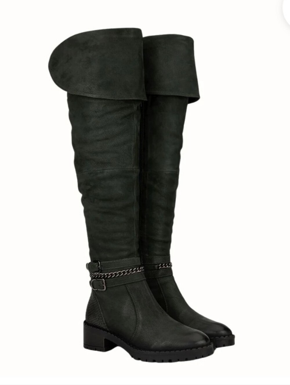 Vintage Foundry Co. Alice Black Over-the-Knee Boots